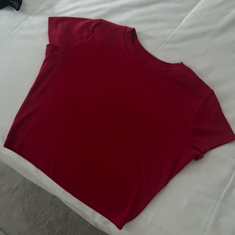 red basic baby tee